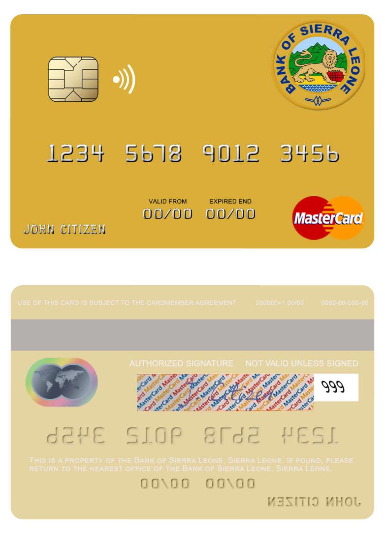 Sierra Leone Bank of Sierra Leone  mastercard